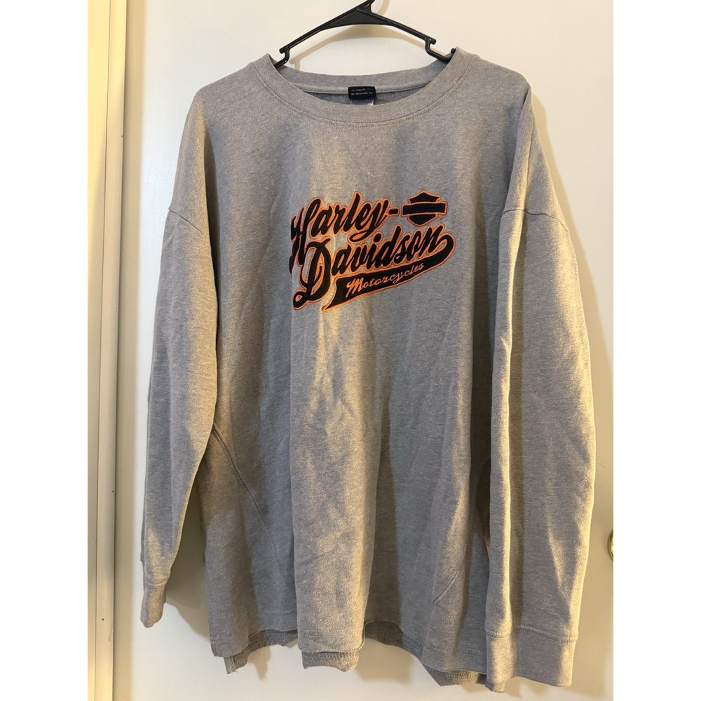 Harley Davidson Motown Macon GA Stitched Extra Large Sweatshirt Grey